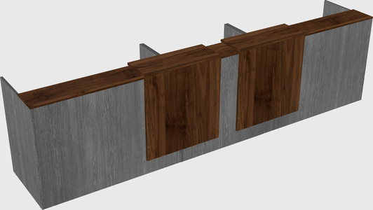 Long reception desk