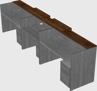 Long reception desk