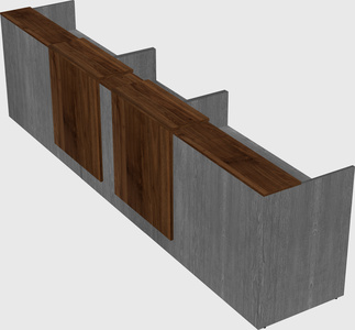 Long reception desk