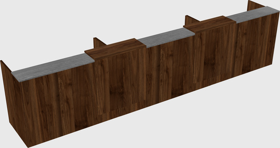 Long reception desk