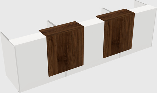 Long reception desk