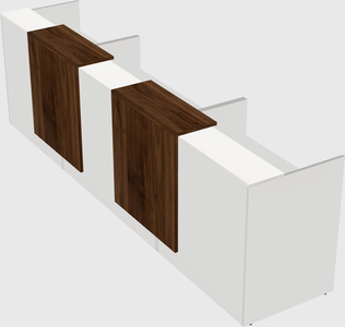 Long reception desk
