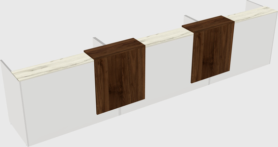 Long reception desk