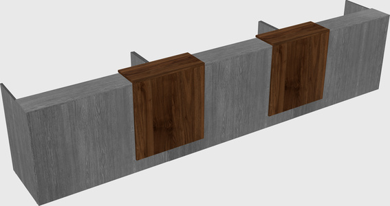 Long reception desk