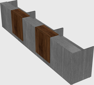 Long reception desk
