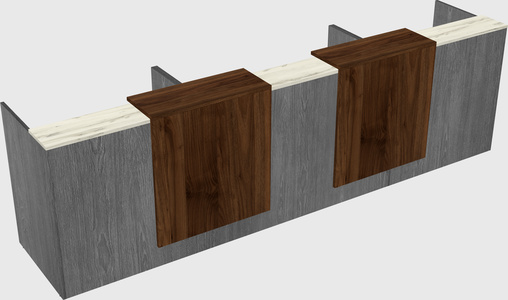 Long reception desk