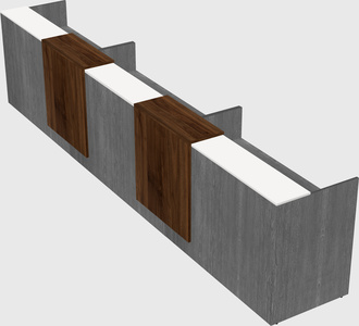 Long reception desk
