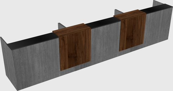 Long reception desk