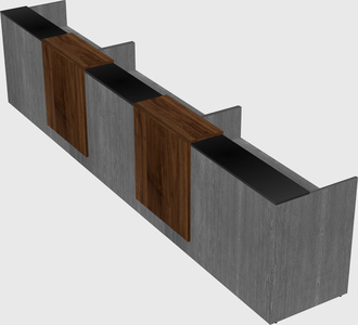 Long reception desk