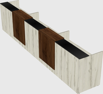 Long reception desk