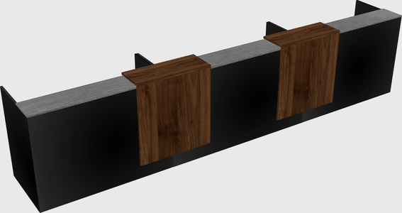 Long reception desk