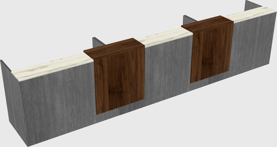 Long reception desk