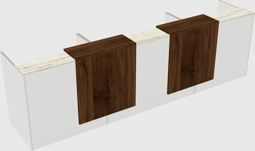 Long reception desk