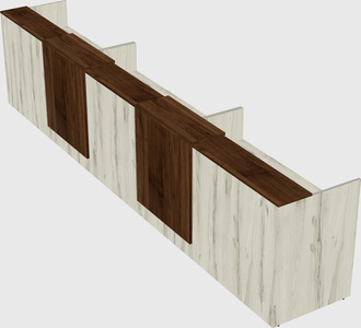 Long reception desk