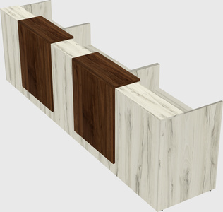 Long reception desk