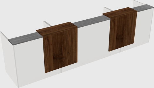 Long reception desk