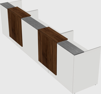 Long reception desk