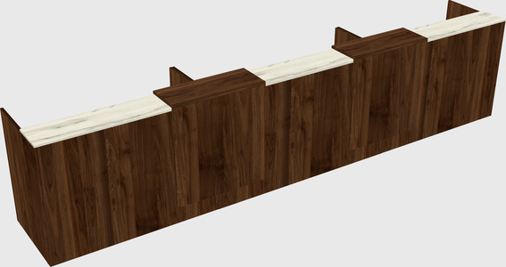Long reception desk
