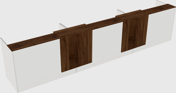 Long reception desk