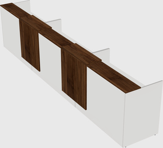 Long reception desk