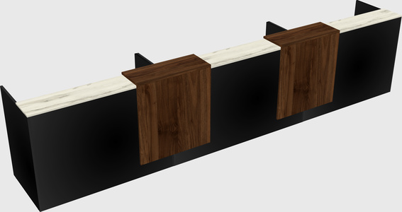 Long reception desk