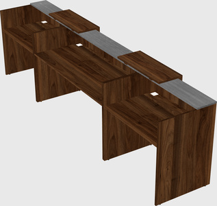 Long reception desk