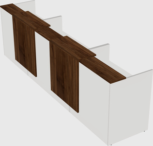 Long reception desk