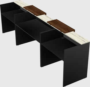 Long reception desk