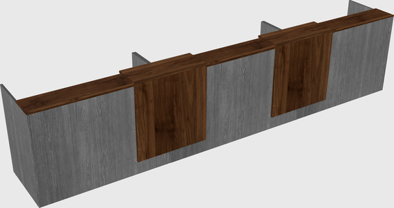 Long reception desk