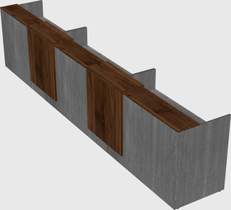 Long reception desk