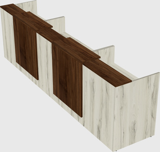Long reception desk