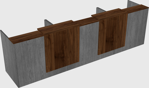 Long reception desk