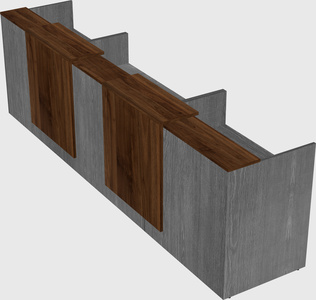 Long reception desk