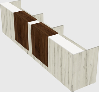 Long reception desk
