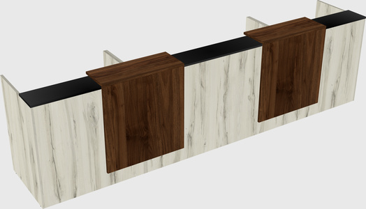 Long reception desk