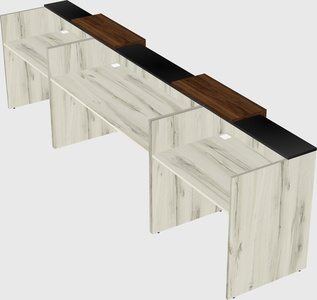 Long reception desk