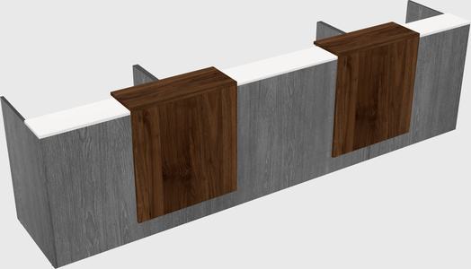 Long reception desk