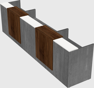 Long reception desk
