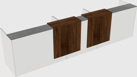 Long reception desk