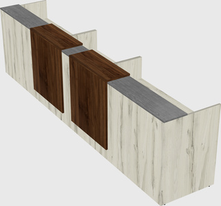 Long reception desk