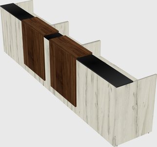 Long reception desk