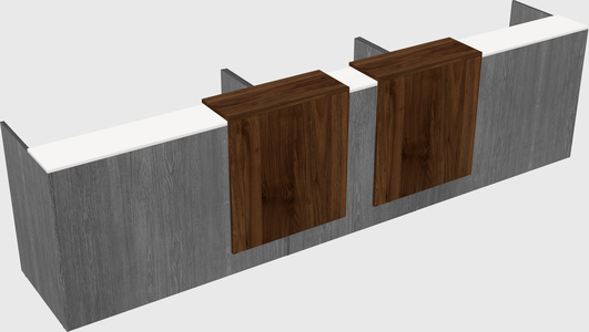 Long reception desk