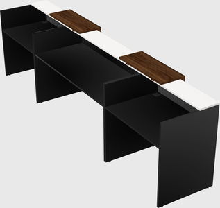 Long reception desk