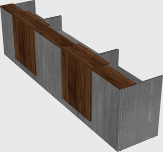 Long reception desk
