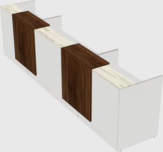Long reception desk
