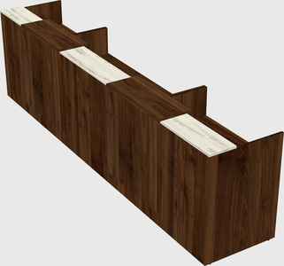 Long reception desk