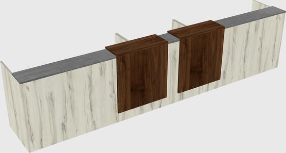 Long reception desk