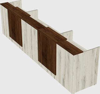 Long reception desk
