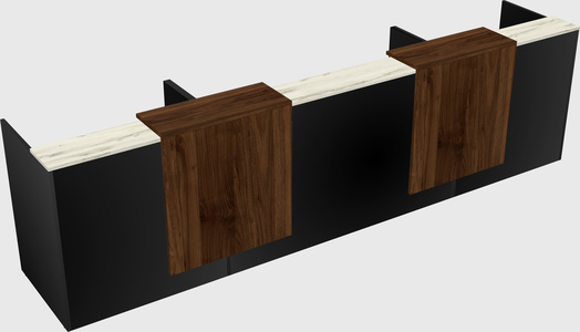 Long reception desk