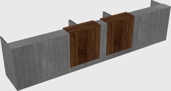 Long reception desk